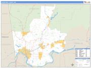 Crawford County, AR <br /> Wall Map <br /> Zip Code <br /> Basic Style 2025 Map