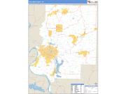 Faulkner County, AR <br /> Wall Map <br /> Zip Code <br /> Basic Style 2025 Map