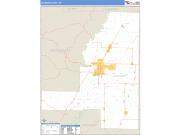 Jackson County, AR <br /> Wall Map <br /> Zip Code <br /> Basic Style 2025 Map
