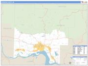 Johnson County, AR <br /> Wall Map <br /> Zip Code <br /> Basic Style 2025 Map