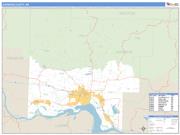 Johnson County, AR <br /> Wall Map <br /> Zip Code <br /> Basic Style 2024 Map