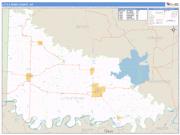 Little River County, AR <br /> Wall Map <br /> Zip Code <br /> Basic Style 2025 Map