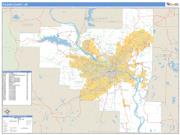 Pulaski County, AR <br /> Wall Map <br /> Zip Code <br /> Basic Style 2025 Map