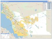 Alameda County, CA <br /> Wall Map <br /> Zip Code <br /> Basic Style 2025 Map