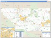 Kern County, CA <br /> Wall Map <br /> Zip Code <br /> Basic Style 2025 Map