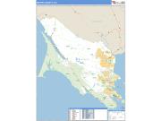Marin County, CA <br /> Wall Map <br /> Zip Code <br /> Basic Style 2025 Map