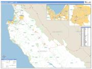 Monterey County, CA <br /> Wall Map <br /> Zip Code <br /> Basic Style 2025 Map