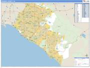 Orange County, CA <br /> Wall Map <br /> Zip Code <br /> Basic Style 2025 Map