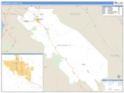 San Benito County, CA <br /> Wall Map <br /> Zip Code <br /> Basic Style 2025 Map