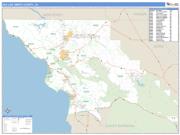 San Luis Obispo County, CA <br /> Wall Map <br /> Zip Code <br /> Basic Style 2025 Map