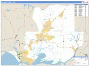 Solano County, CA <br /> Wall Map <br /> Zip Code <br /> Basic Style 2025 Map