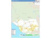 Ventura County, CA <br /> Wall Map <br /> Zip Code <br /> Basic Style 2025 Map