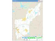 Yuba County, CA <br /> Wall Map <br /> Zip Code <br /> Basic Style 2025 Map