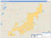 Broomfield County, CO <br /> Wall Map <br /> Zip Code <br /> Basic Style 2025 Map