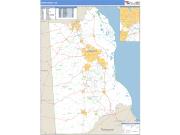 Kent County, DE <br /> Wall Map <br /> Zip Code <br /> Basic Style 2025 Map