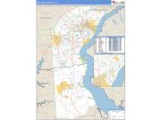 New Castle County, DE <br /> Wall Map <br /> Zip Code <br /> Basic Style 2025 Map