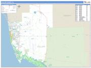 Collier County, FL <br /> Wall Map <br /> Zip Code <br /> Basic Style 2025 Map