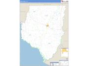 Dixie County, FL <br /> Wall Map <br /> Zip Code <br /> Basic Style 2025 Map