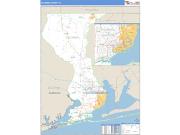 Escambia County, FL <br /> Wall Map <br /> Zip Code <br /> Basic Style 2025 Map