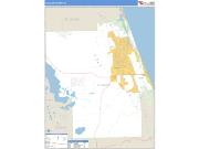 Flagler County, FL <br /> Wall Map <br /> Zip Code <br /> Basic Style 2025 Map
