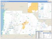 Hernando County, FL <br /> Wall Map <br /> Zip Code <br /> Basic Style 2025 Map