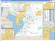 Hillsborough County, FL <br /> Wall Map <br /> Zip Code <br /> Basic Style 2025 Map