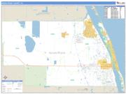 Indian River County, FL <br /> Wall Map <br /> Zip Code <br /> Basic Style 2025 Map