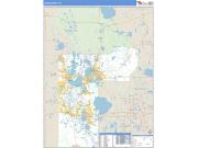 Lake County, FL <br /> Wall Map <br /> Zip Code <br /> Basic Style 2025 Map