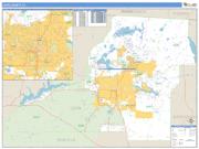 Leon County, FL <br /> Wall Map <br /> Zip Code <br /> Basic Style 2025 Map