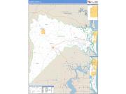 Nassau County, FL <br /> Wall Map <br /> Zip Code <br /> Basic Style 2025 Map