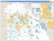 Polk County, FL <br /> Wall Map <br /> Zip Code <br /> Basic Style 2025 Map