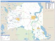 Putnam County, FL <br /> Wall Map <br /> Zip Code <br /> Basic Style 2025 Map