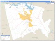 Baldwin County, GA <br /> Wall Map <br /> Zip Code <br /> Basic Style 2025 Map