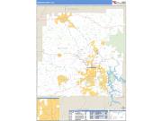 Bartow County, GA <br /> Wall Map <br /> Zip Code <br /> Basic Style 2025 Map
