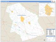 Bulloch County, GA <br /> Wall Map <br /> Zip Code <br /> Basic Style 2025 Map