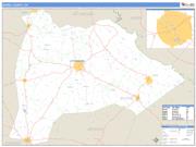 Burke County, GA <br /> Wall Map <br /> Zip Code <br /> Basic Style 2025 Map