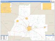 Coffee County, GA <br /> Wall Map <br /> Zip Code <br /> Basic Style 2025 Map