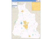 Cook County, GA <br /> Wall Map <br /> Zip Code <br /> Basic Style 2025 Map