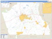 Coweta County, GA <br /> Wall Map <br /> Zip Code <br /> Basic Style 2025 Map