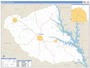 Elbert County, GA <br /> Wall Map <br /> Zip Code <br /> Basic Style 2025 Map