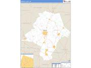 Emanuel County, GA <br /> Wall Map <br /> Zip Code <br /> Basic Style 2025 Map