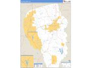 Fayette County, GA <br /> Wall Map <br /> Zip Code <br /> Basic Style 2025 Map