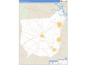Franklin County, GA <br /> Wall Map <br /> Zip Code <br /> Basic Style 2025 Map