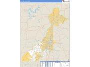 Fulton County, GA <br /> Wall Map <br /> Zip Code <br /> Basic Style 2025 Map