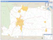 Gordon County, GA <br /> Wall Map <br /> Zip Code <br /> Basic Style 2025 Map