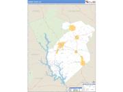 Greene County, GA <br /> Wall Map <br /> Zip Code <br /> Basic Style 2025 Map