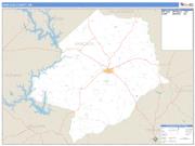 Hancock County, GA <br /> Wall Map <br /> Zip Code <br /> Basic Style 2025 Map