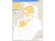 Houston County, GA <br /> Wall Map <br /> Zip Code <br /> Basic Style 2025 Map