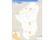 Jefferson County, GA <br /> Wall Map <br /> Zip Code <br /> Basic Style 2025 Map