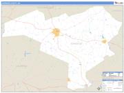 Johnson County, GA <br /> Wall Map <br /> Zip Code <br /> Basic Style 2025 Map